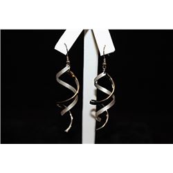 Dazzling Swirled Silver Earrings (24E)