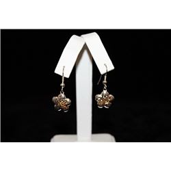 Exquisite T & Co. Flower Silver Earrings (37E)