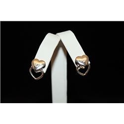 Stunning T & Co. Double Heart Earrings (40E)