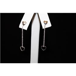Gorgeous Hearts Silver Earrings (55E)