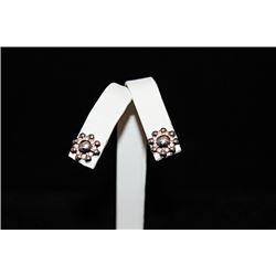 Fine Flower Silver Stud Earrings (59E)
