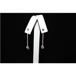 Dazzling Dangling Flower Silver Earrings (64E)