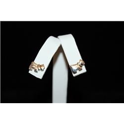 Lavish T & Co. Dog Silver Stud Earrings (68E)
