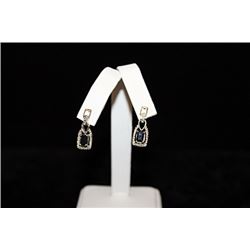 Beautiful Sapphire Silver Earrings (73E)