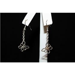 Fine T & Co. Butterfly Silver Earrings (76E)