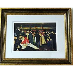 Framed Pablo Picasso-Moulin de la Galette LE Lithograph (12E-EK)