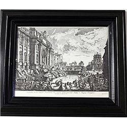 Framed Nicola Salvi-Engraving (68E-EK)