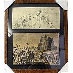 Framed 2-in-1 Engravings (78E-EK)