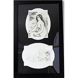 Framed 2-in-1-Renoir Lithographs (83E-EK)