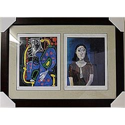 Framed 2-in-1-Picasso Lithographs (85E-EK)