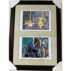 Framed 2-in-1-Picasso Lithographs (86E-EK)