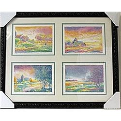 Framed 4-in-1-Jean Fernard Lithographs (92E-EK)