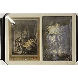 Framed 2-in-1 Engravings (94E-EK)