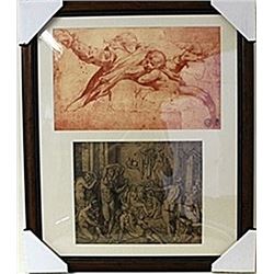 Framed 2-in-1 Engravings (95E-EK)