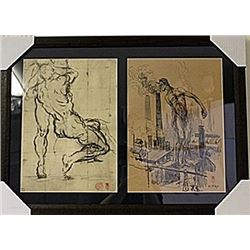 Framed 2-in-1 Engravings (114E-EK)