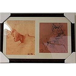 Framed 2-in-1 Engravings  (116E-EK)