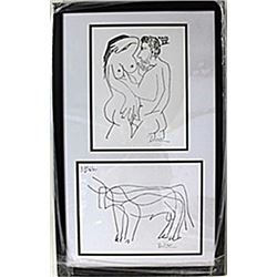 Framed 2-in-1 Picasso Lithographs (117E-EK)