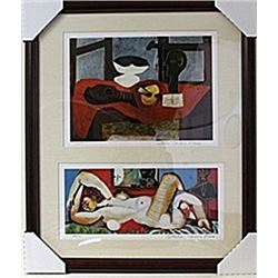 Framed 2-in-1 Picasso Lithographs (123E-EK)