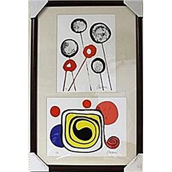 Framed 2-in-1 Alexander Calder Lithographs (124E-EK)