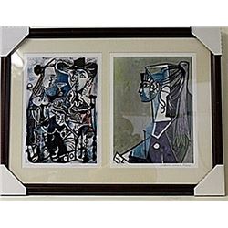 Framed 2-in-1 Picasso Lithographs (127E-EK)