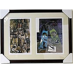 Framed 2-in-1 Picasso Lithographs (128E-EK)