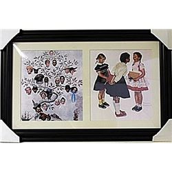Framed 2-in-1 Norman Rockwell Lithographs (133E-EK)