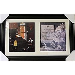Framed 2-in-1 Norman Rockwell Lithographs (135E-EK)