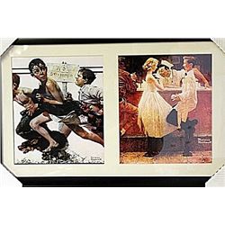 Framed 2-in-1 Norman Rockwell Lithographs (152E-EK)