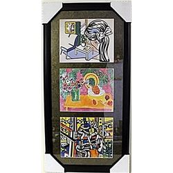 Framed 3-in-1 Roy Lichtenstein Lithographs (158E-EK)