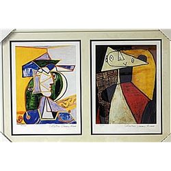 Framed 2-in-1 Picasso Lithographs (162E-EK)