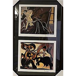Framed 2-in-1 Picasso Lithographs (169E-EK)