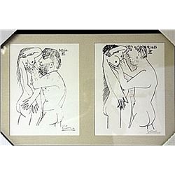 Framed 2-in-1 Picasso Lithographs (170E-EK)