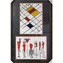 Framed 2-in-1 Caldder Lithographs (171E-EK)