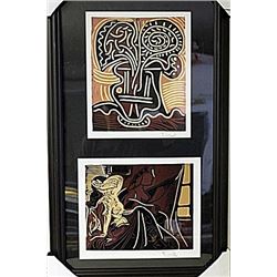Framed 2-in-1 Picasso Lithographs (175E-EK)