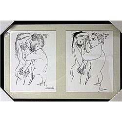Framed 2-in-1 Picasso Lithographs (176E-EK)