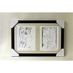 Framed 2-in-1 Picasso Lithographs (180E-EK)