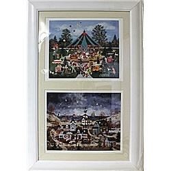 Framed 2-in-1  JWScott Lithographs (183E-EK)