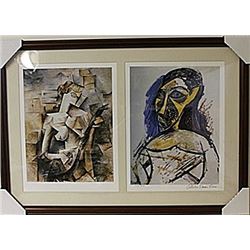 Framed 2-in-1 Picasso Lithographs (184E-EK)