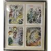 Image 1 : Framed 4-in-1 Marc Chagall Lithographs (185E-EK)
