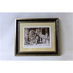 Framed Rembrandt Van Rijn Lithograph (188E-EK)