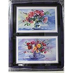 Framed Claude Mars 2-in-1  Jasper Johns and Picasso Lithographs (214E-EK)