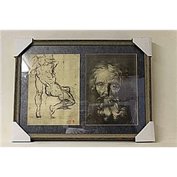 Framed 2-in-1 Engravings (218e-EK)