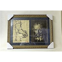 Framed 2-in-1 Engravings (219E-EK)
