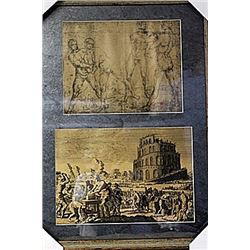 Framed 2-in-1 Engravings (228E-EK)