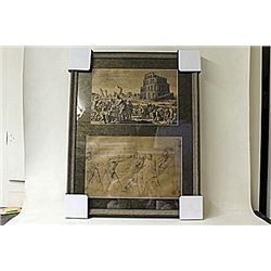 Framed 2-in-1 Engravings (229E-EK)
