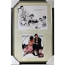 Framed 2-in-1 Norman Rockwell Lithographs (234E-EK)