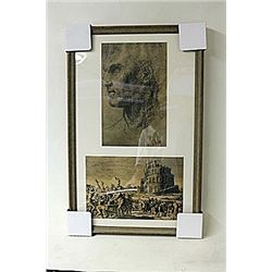 Framed 2-in-1 Engravings (246E-EK)