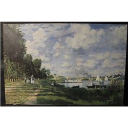 "THE PORT AT ARGENTEUIL" Signed in the Manner of CLAUDE MONET (N)