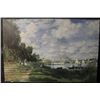 Image 1 : "THE PORT AT ARGENTEUIL" Signed in the Manner of CLAUDE MONET (N)