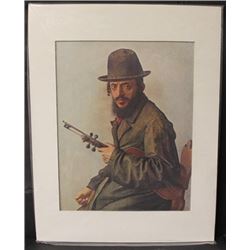 "HASIDIC VIOLINIST" By ISIDOR KAUFMAN (N)